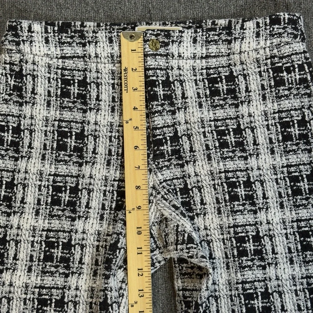 Michael‎ Kors Black & White Tweed Cropped Pants Women's Size Medium Career